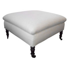 Square ottoman on casters