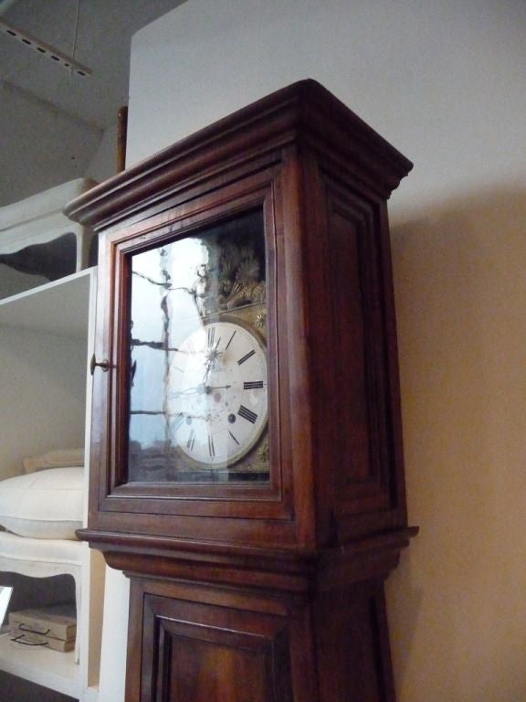 French 19th Century Norman Tall Case Clock For Sale