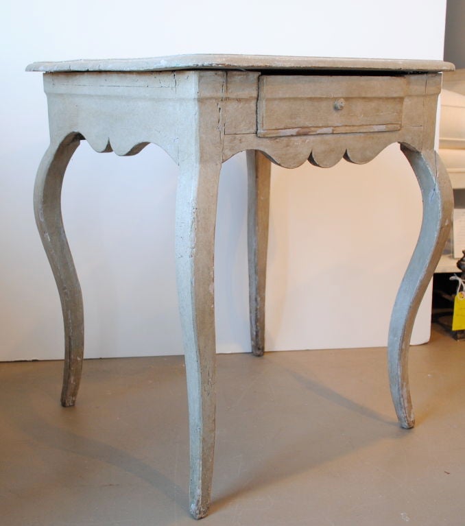 Wood 18th Century Swedish Table with Cabriole Legs
