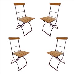 Antique Set of 4 Cafe Chairs