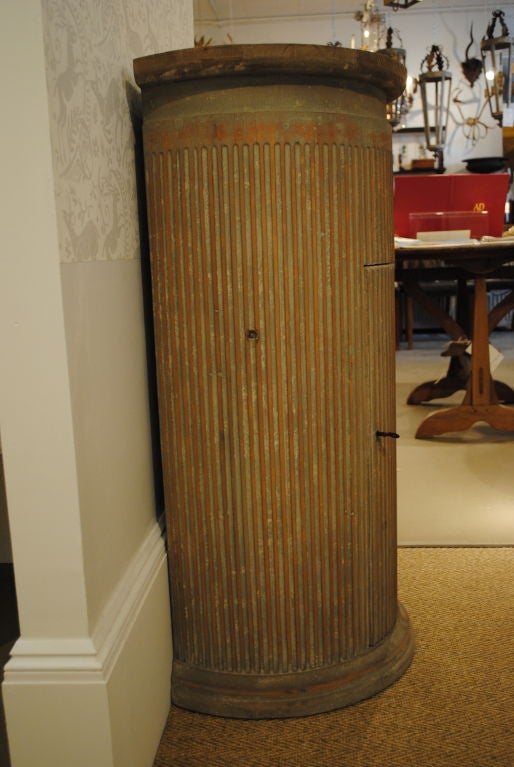 Fluted Wood Column Pedestal w/ Door 2