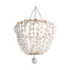 Small Crystal Bowl-Shaped Chandelier