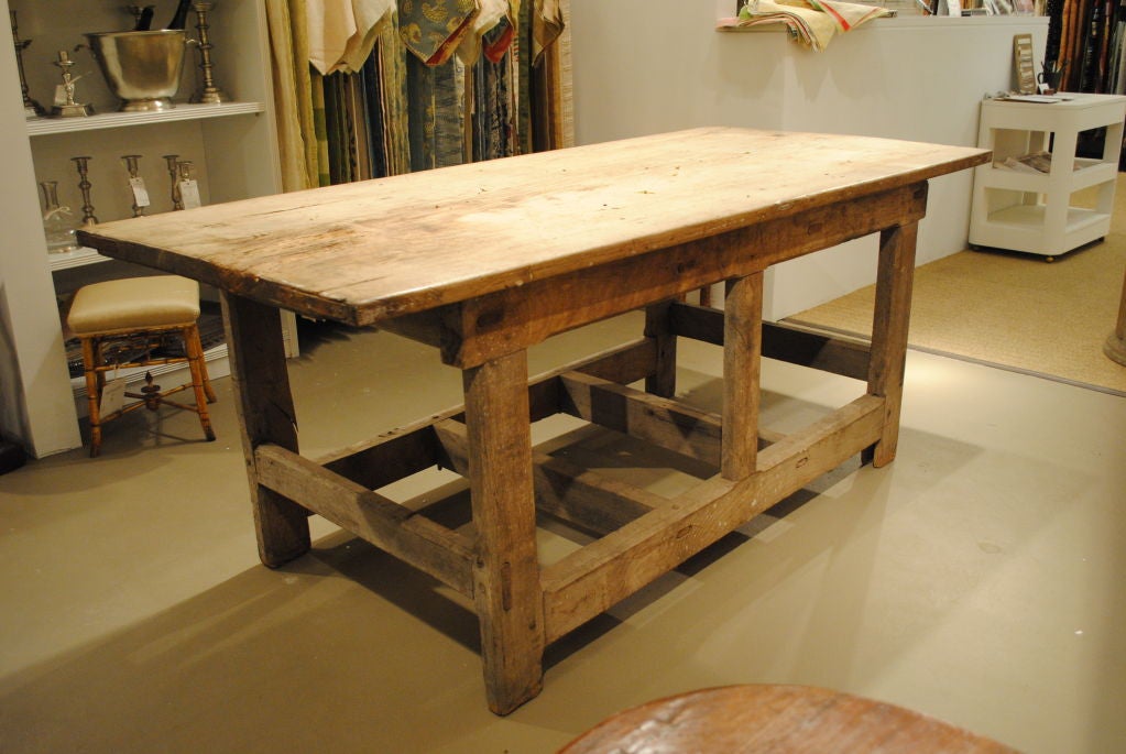 Oak Work Table, France circa 1900-1920.