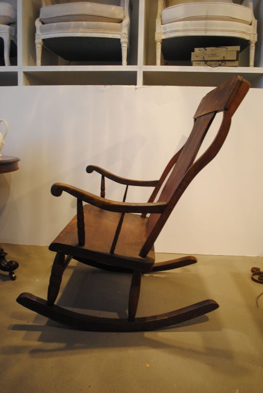 American Large Wooden Rocking Chair