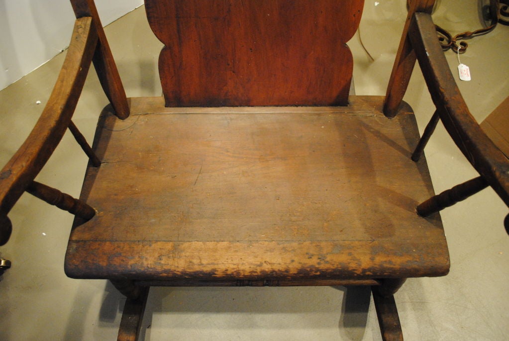 19th Century Large Wooden Rocking Chair