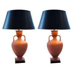 Pair of Neoclassical Style Terra Cotta Lamps 4
