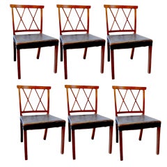 Set of 6 Beechwood Dining Chairs