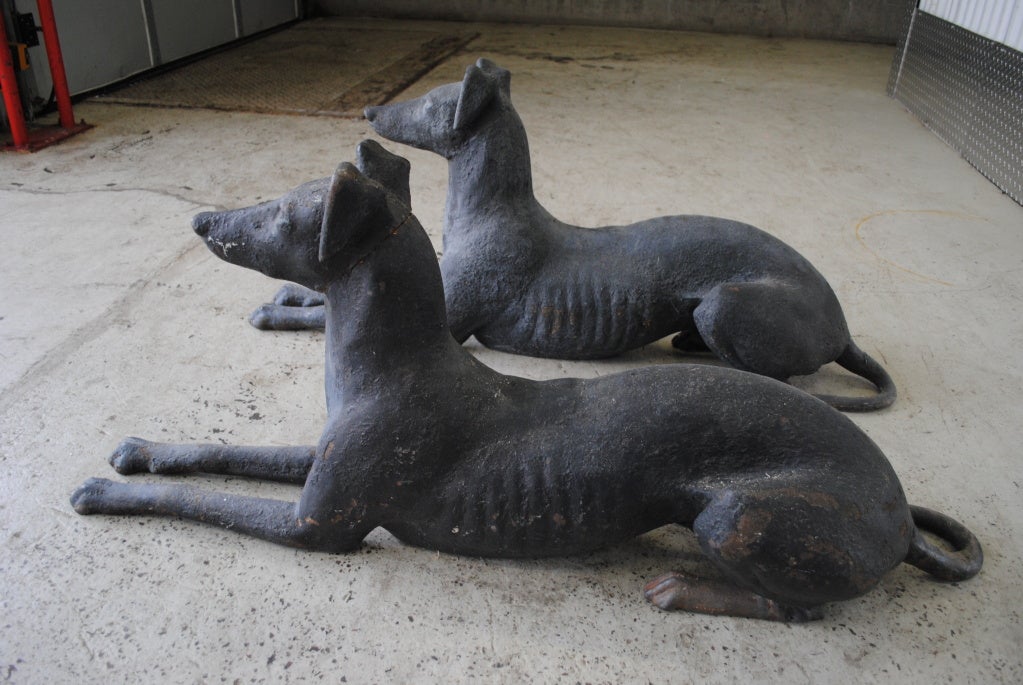 Pair of Cast Iron Dogs 3