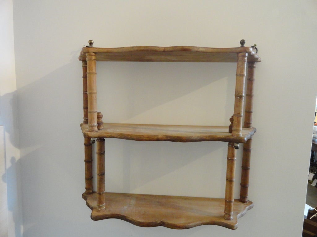 Bamboo Pine Wall Shelf