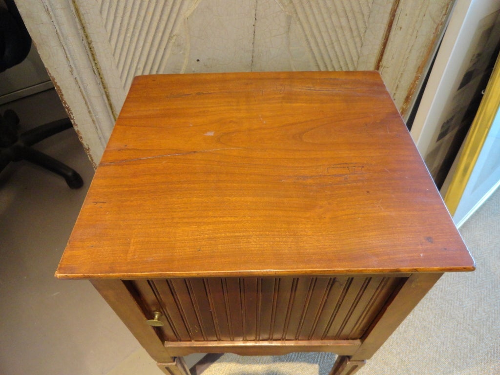 French 19th Century Walnut Table with Tambour Front