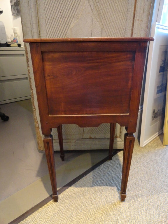 19th Century Walnut Table with Tambour Front 4