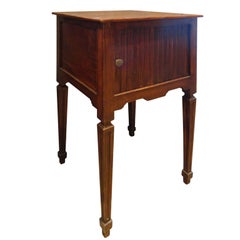 19th Century Walnut Table with Tambour Front