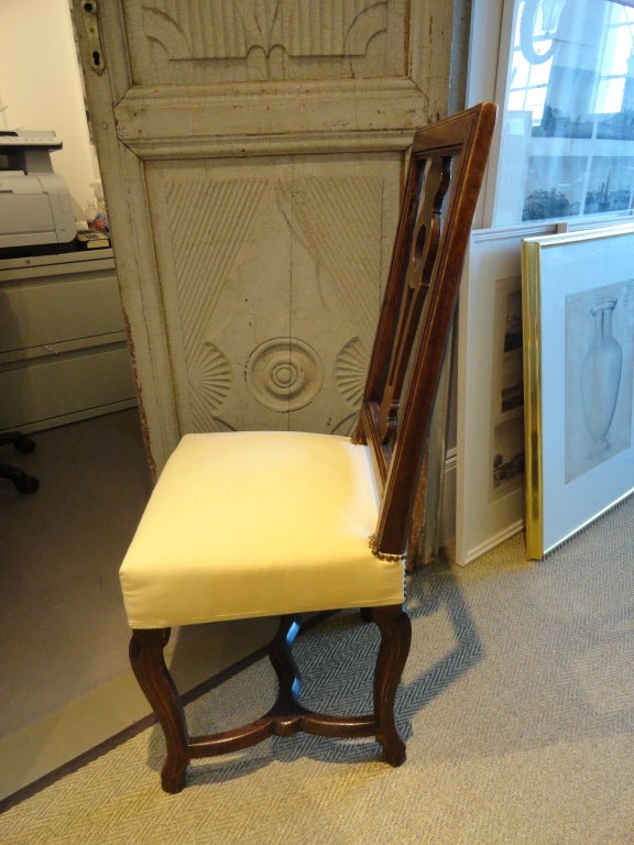 Pair of 19th Century, French Walnut Side Chairs For Sale 3