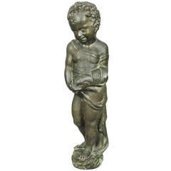 Italian Cast Bronze Fountain Of A Boy