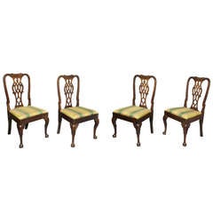 Antique Set Of Four George III Mahogany Dining Chairs