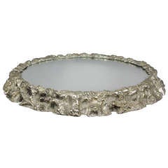 Silvered Bronze And Mirrored Plateau