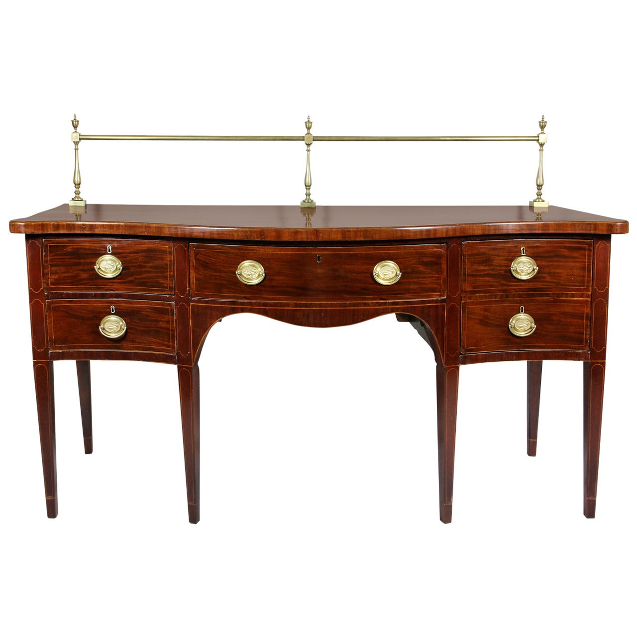 George III Mahogany and Crossbanded Sideboard For Sale