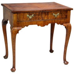 Antique Queen Anne Walnut Side Table Or Lowboy
