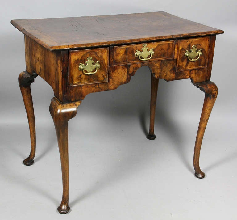 Queen Anne Figured Walnut Side table