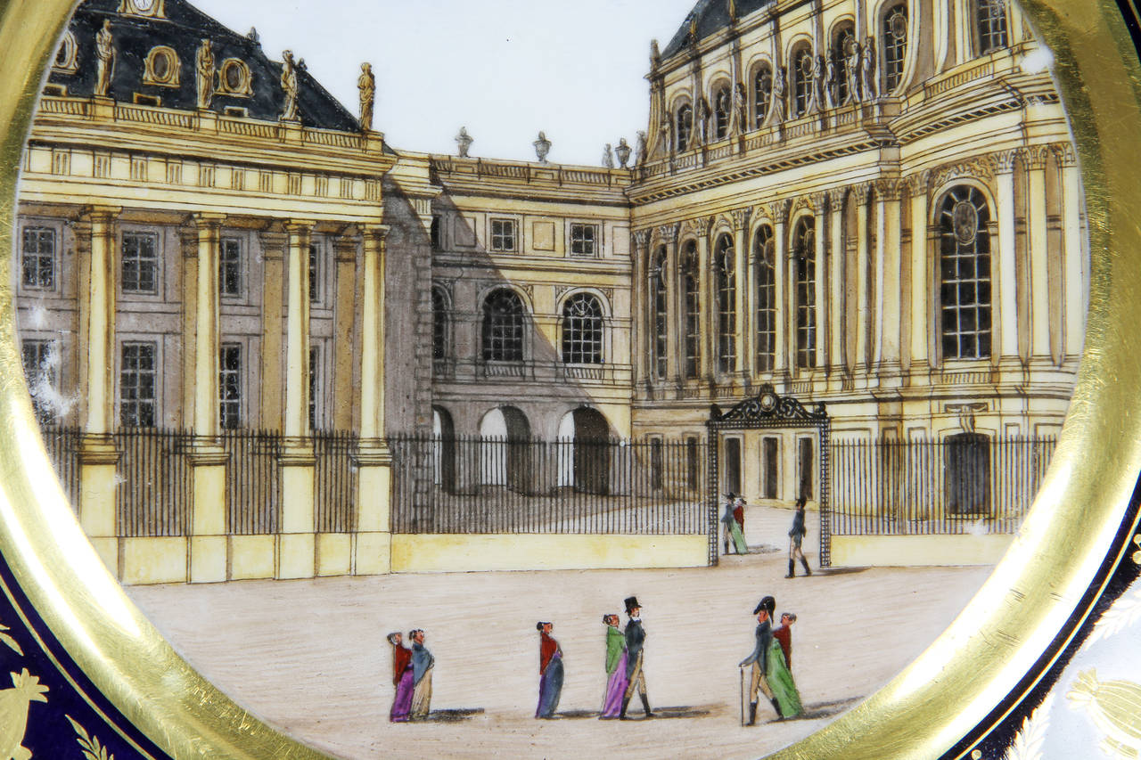 Neoclassical Darte Freres Paris Porcelain Versailles Cabinet Plate