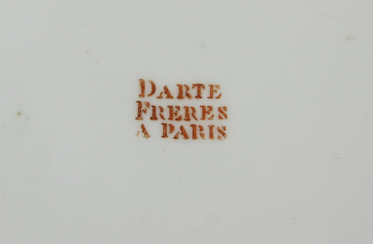 Darte Freres Paris Assiette d'armoire Versailles en porcelaine 1