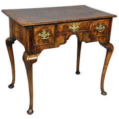 Antique Queen Anne Figured Walnut Side table