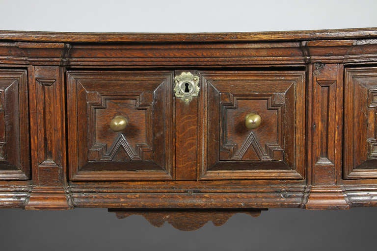 British Jacobean Oak Dresser Base