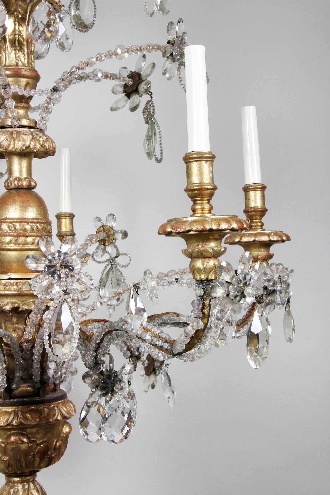 French Giltwood and Cut Crystal Chandelier from Club El Morocco 1