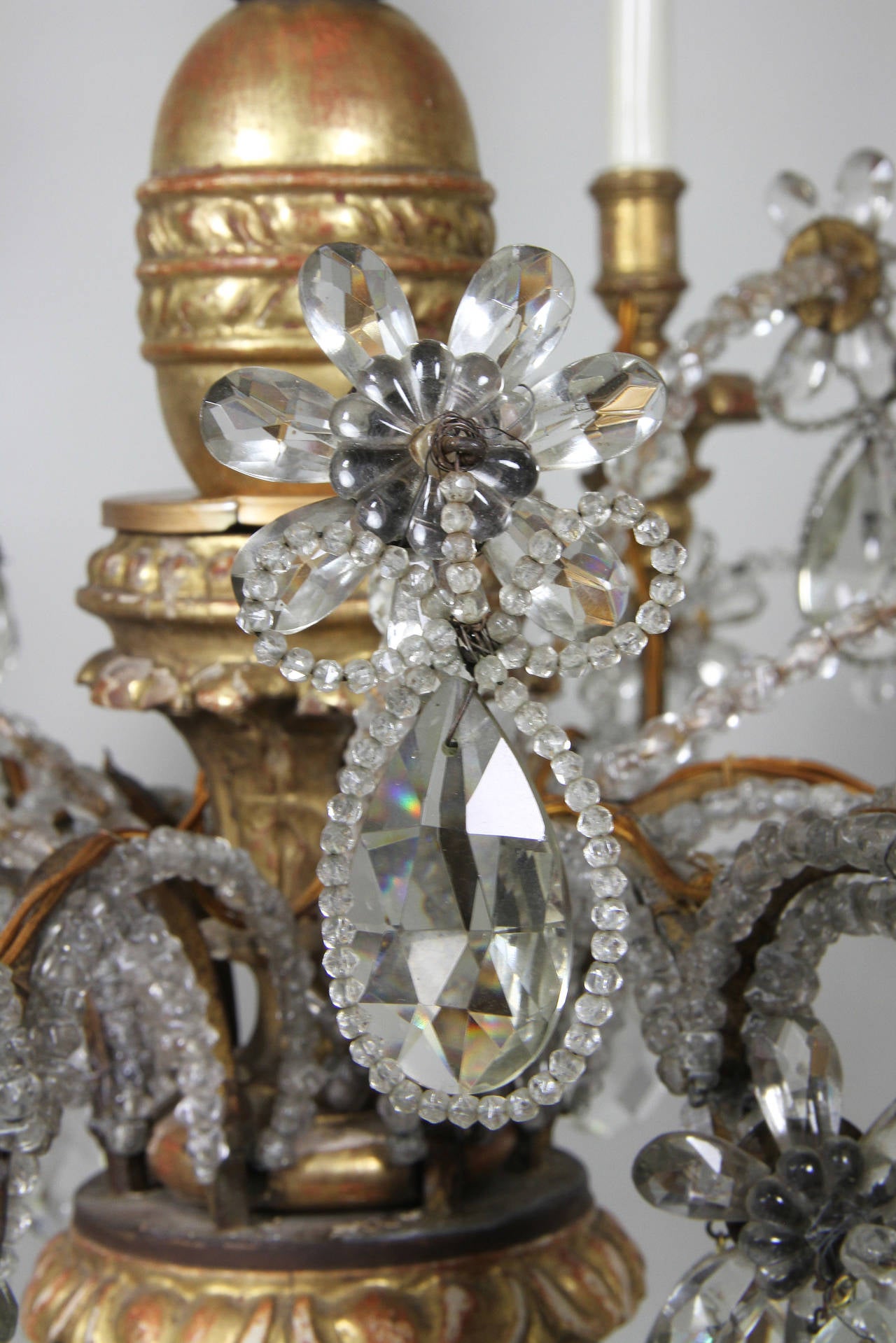 French Giltwood and Cut Crystal Chandelier from Club El Morocco 2
