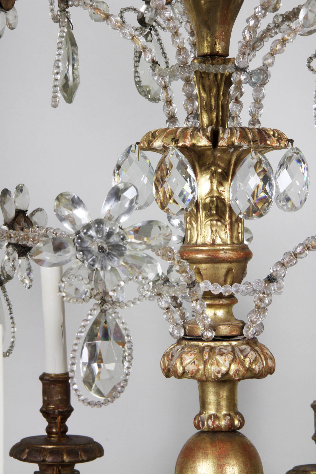 French Giltwood and Cut Crystal Chandelier from Club El Morocco 3