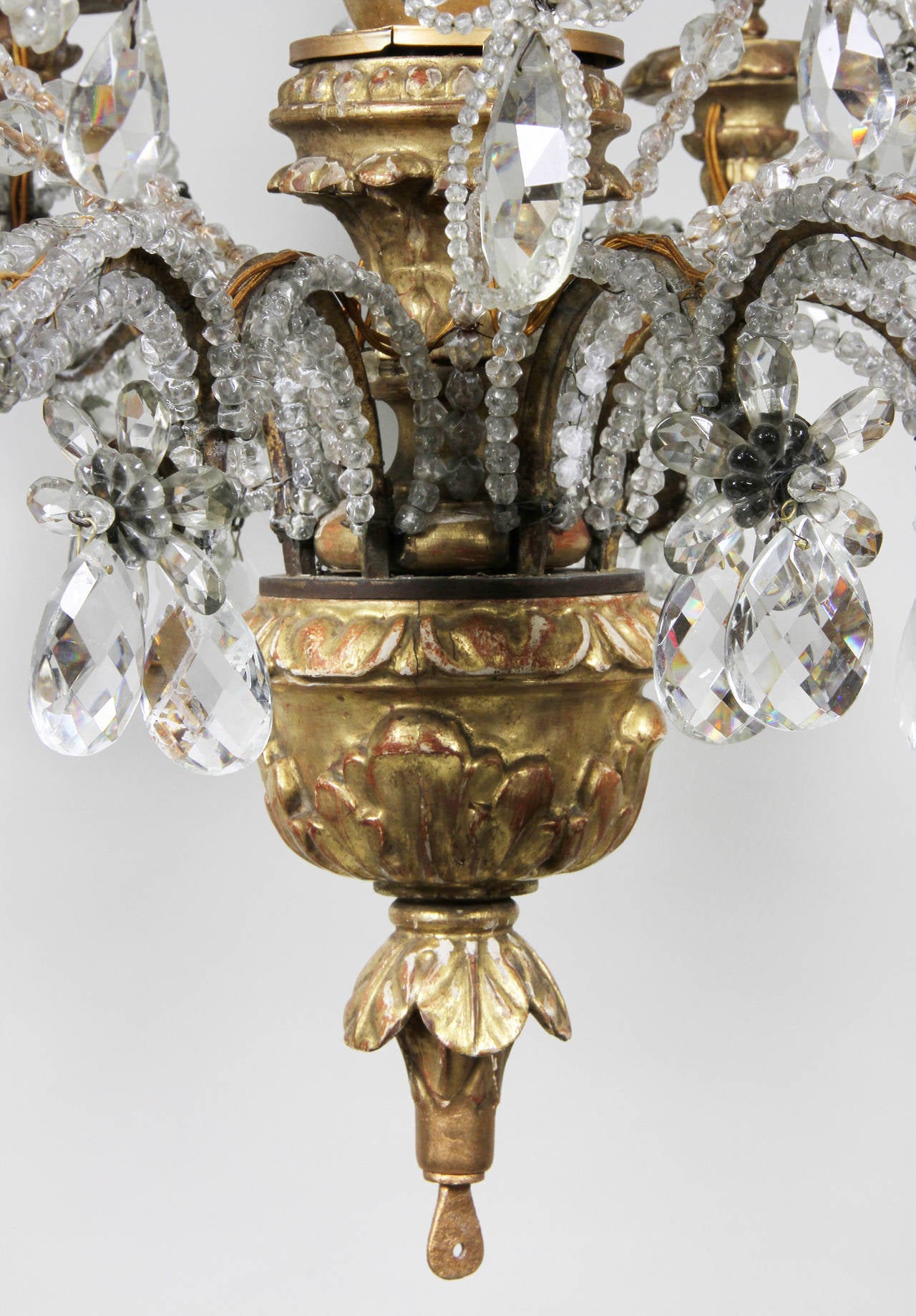 French Giltwood and Cut Crystal Chandelier from Club El Morocco 4