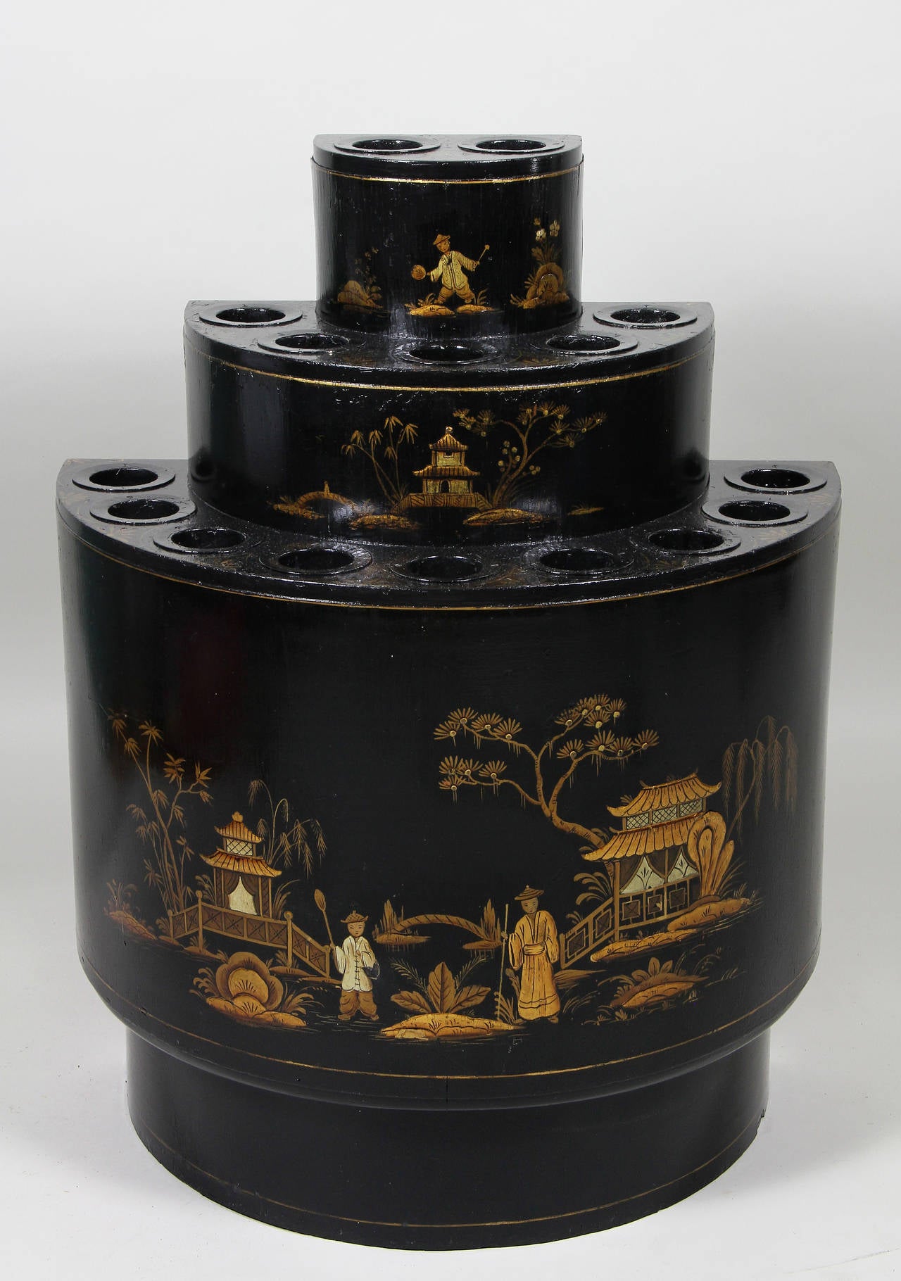 Edwardian Japanned Umbrella or Cane Stand