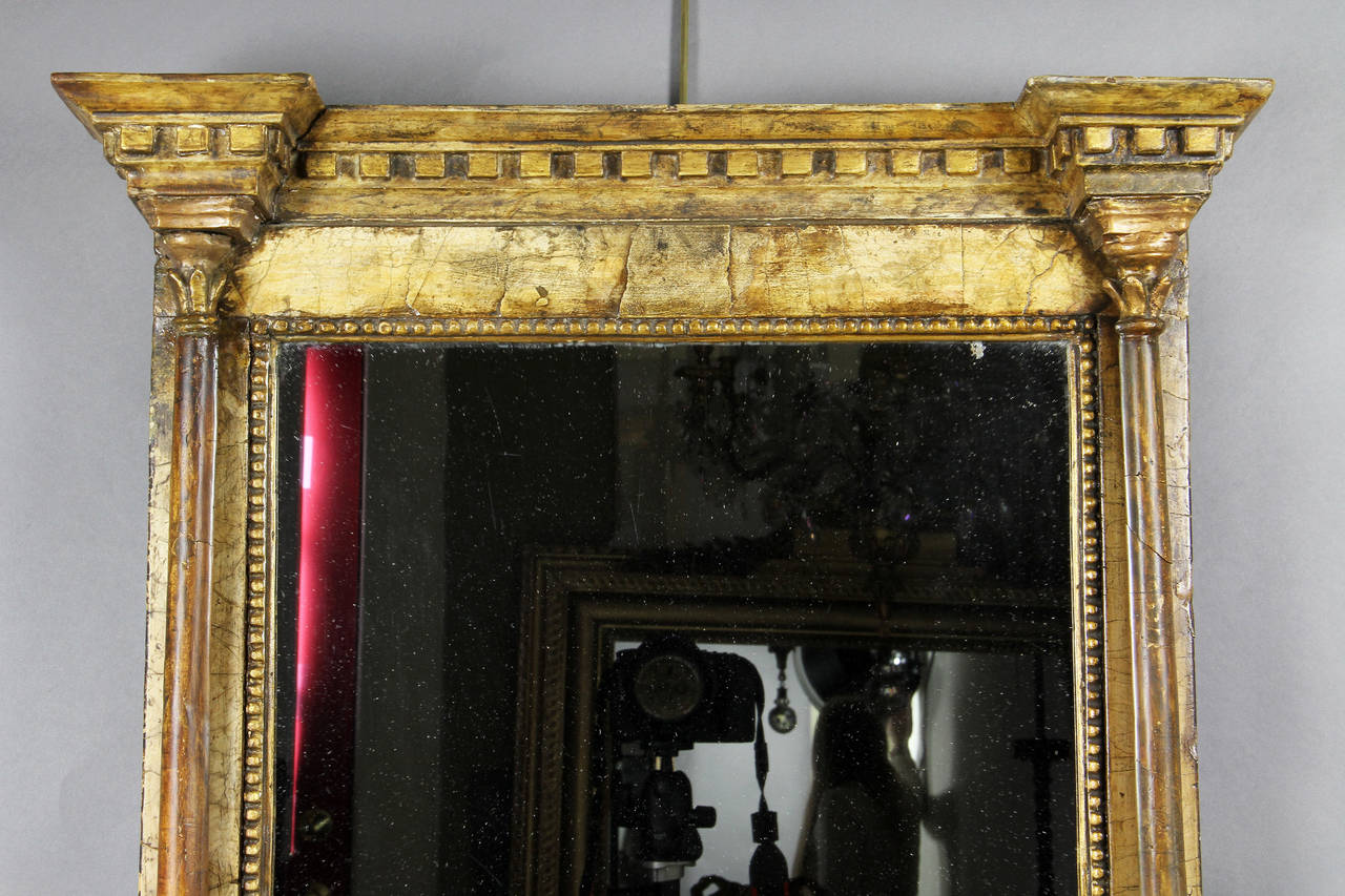 Neoclassical Spanish Neoclassic Marble Mounted Bilboa Mirror