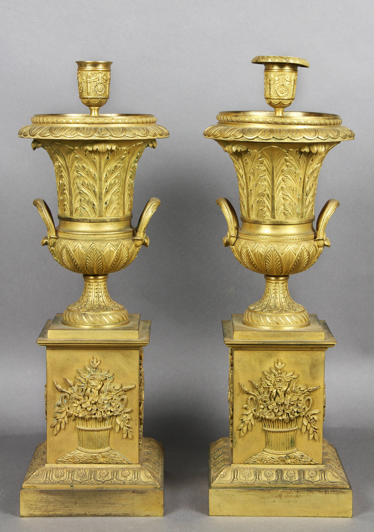 Pair of French Empire Ormolu Brule Parfums In Good Condition In Essex, MA