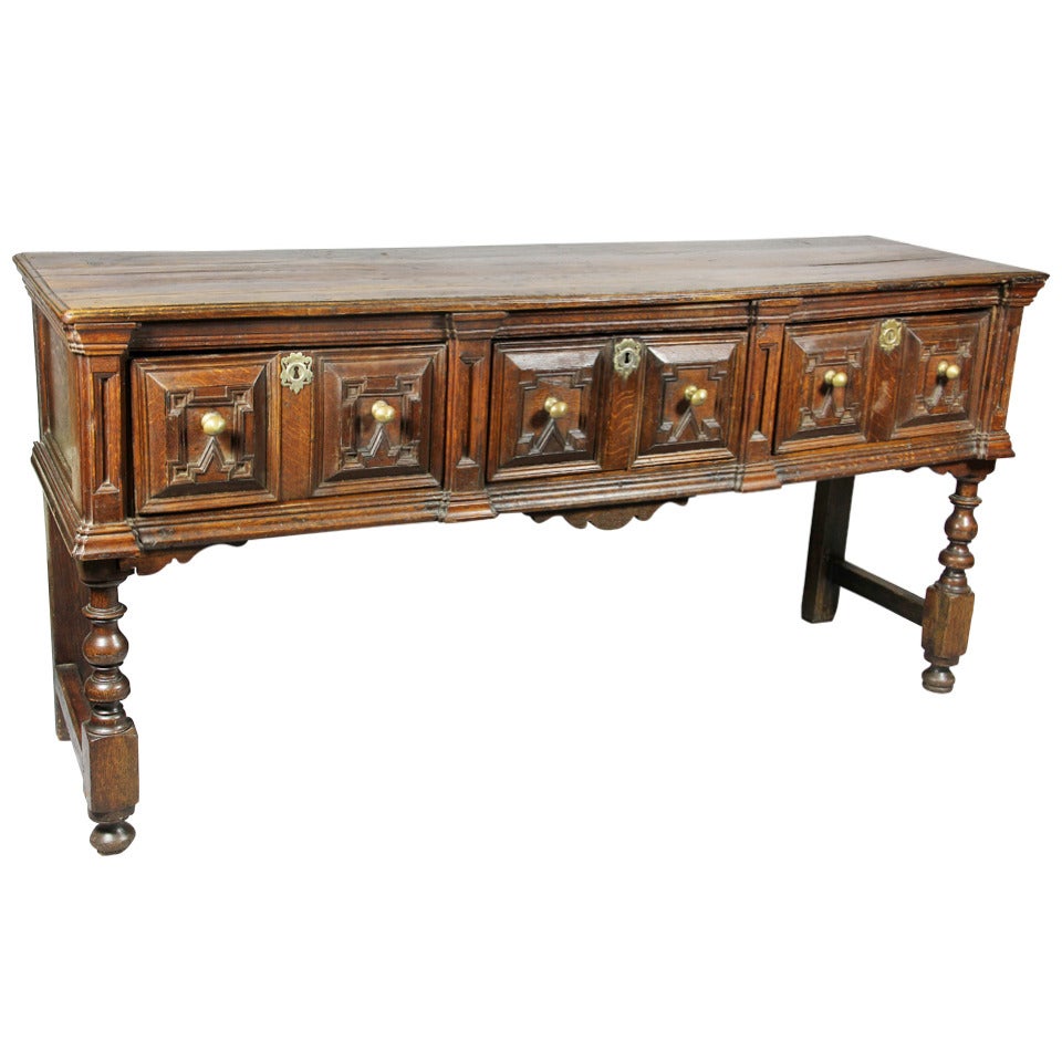 Jacobean Oak Dresser Base