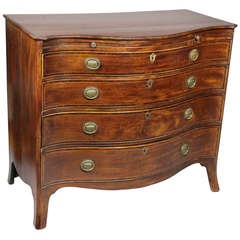 George III Mahogany And Inlaid Chest Of Drawers George III Mahogany And Inlaid Chest Of Drawers