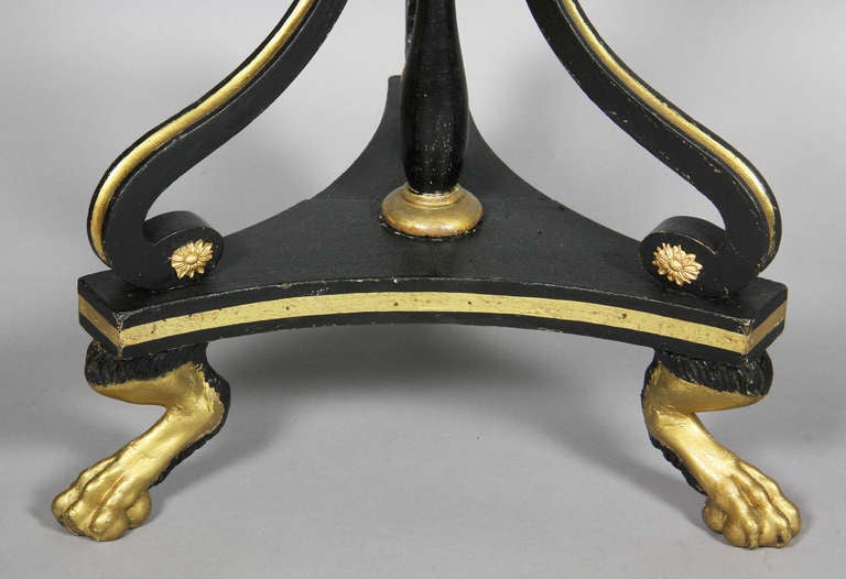 19th Century Pair Of Regency Japanned And Gilded Side Tables