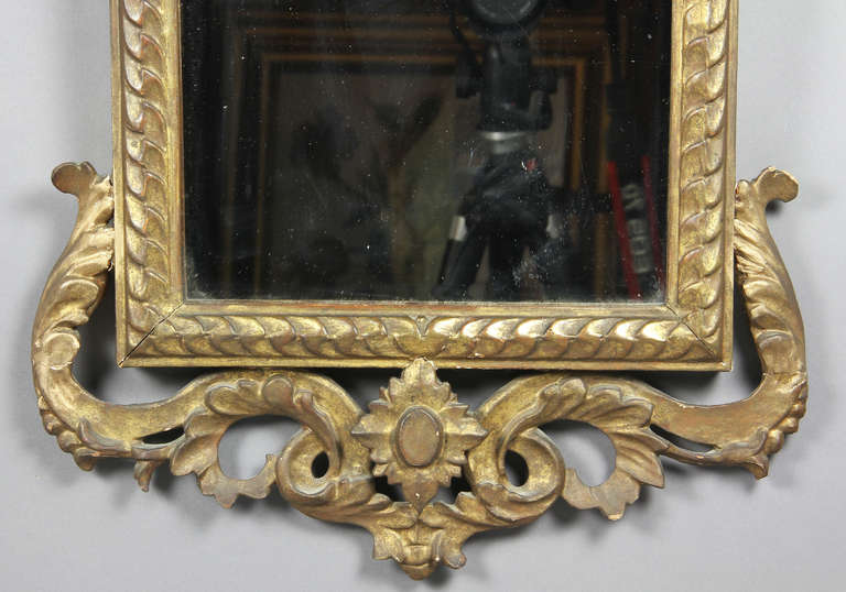 18th Century and Earlier Italian Neoclassic Giltwood Mirror