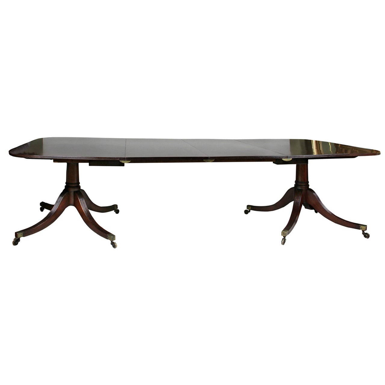 Regency Mahogany Two-Pedestal Dining Table