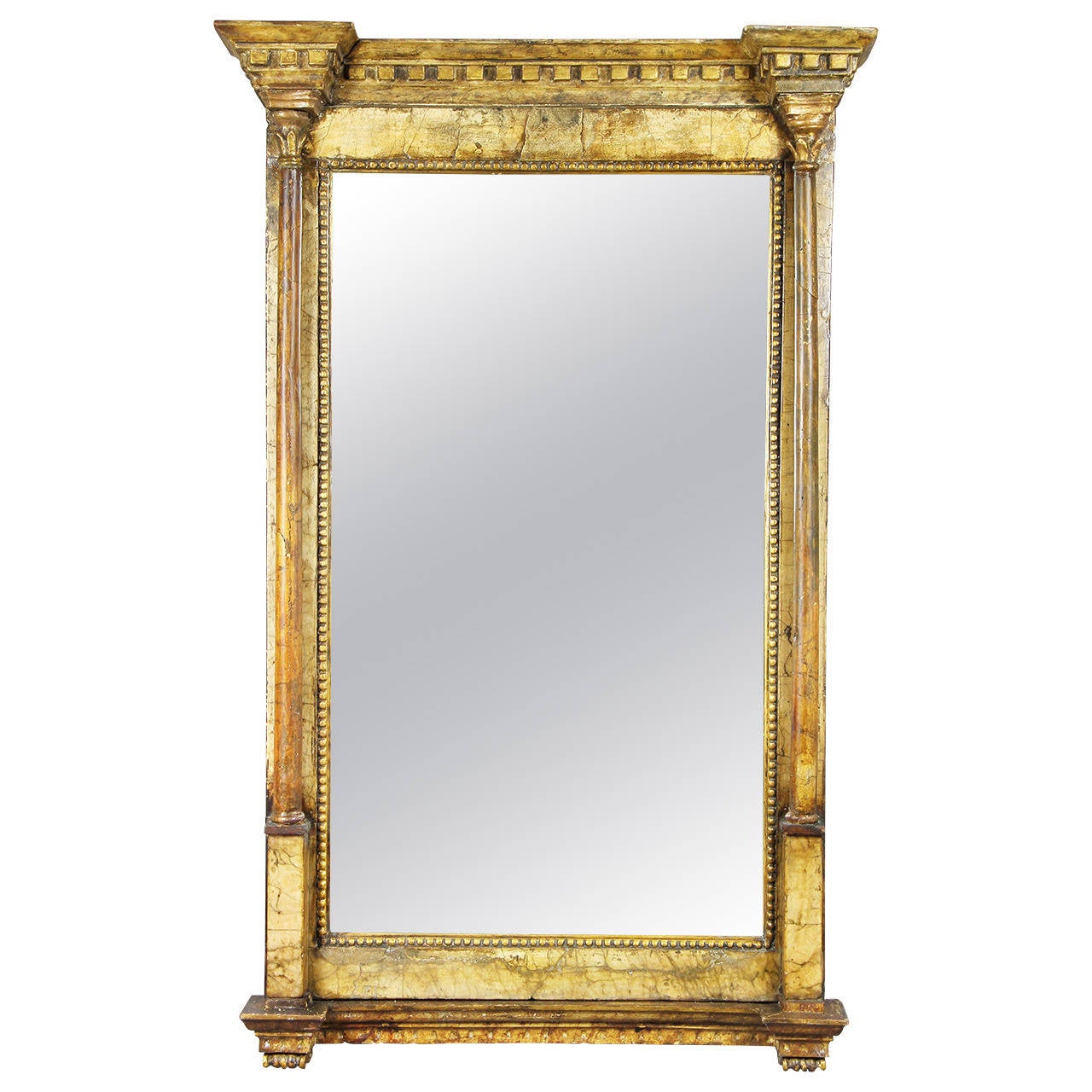 Spanish Neoclassic Marble Mounted Bilboa Mirror For Sale at 1stDibs