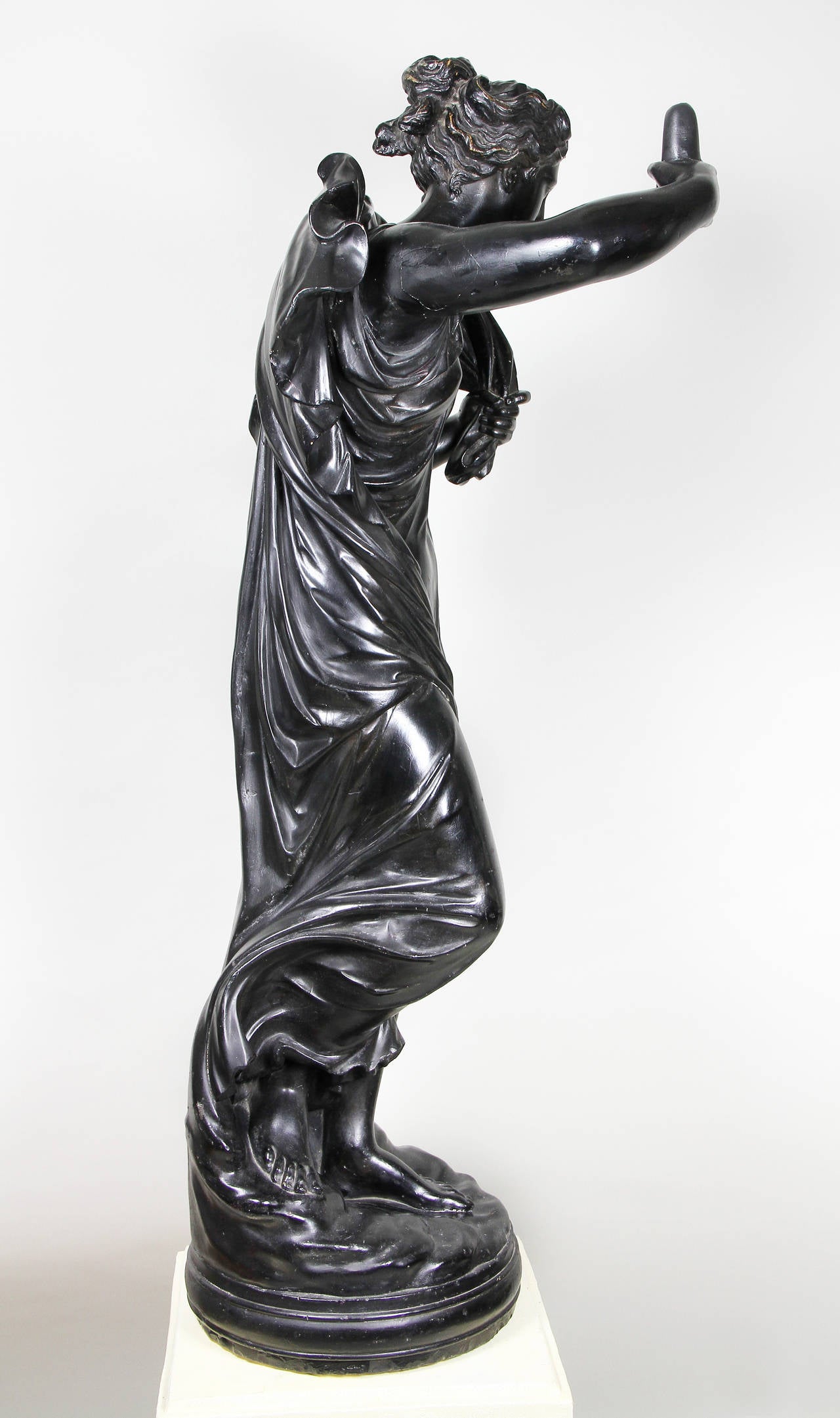 Regency Ebonized Plaster Figure of a Classical Maiden 2