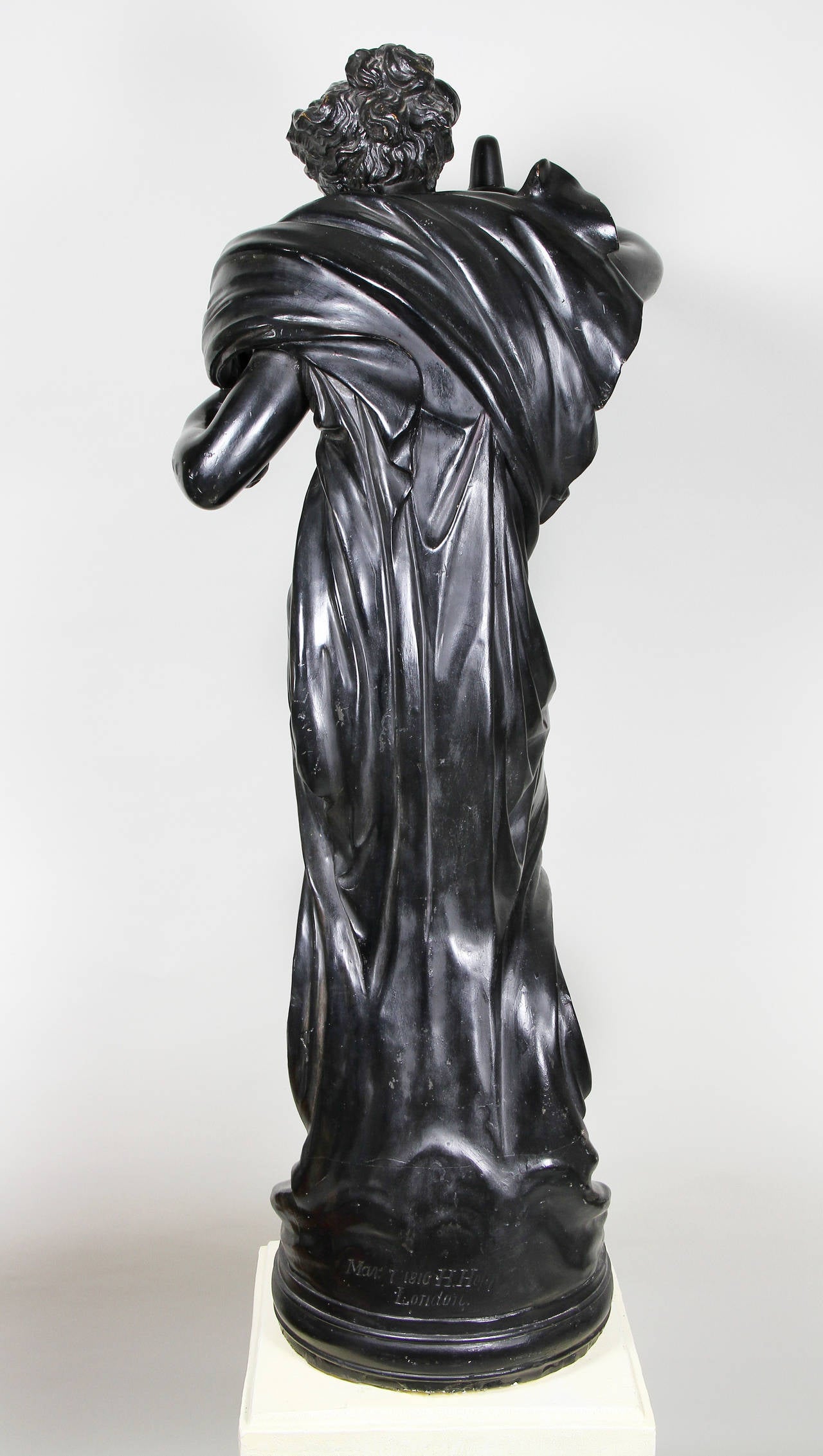 Regency Ebonized Plaster Figure of a Classical Maiden 4