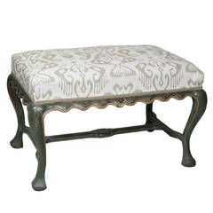 Italian Rococco Blue Painted bench