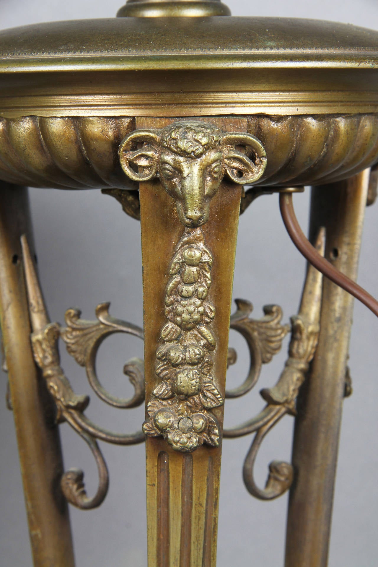 19th Century Pair of Neoclassical Style Bronze Table Lamps