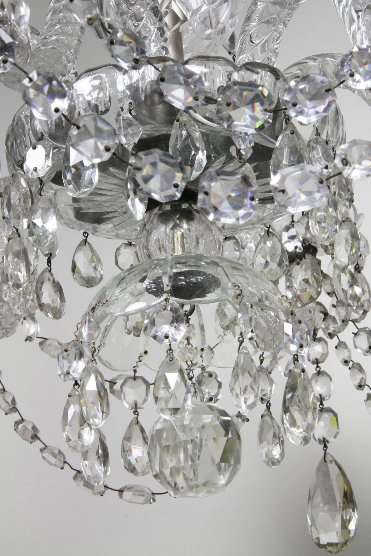 Pair of Anglo Irish Cut Glass Chandeliers 2