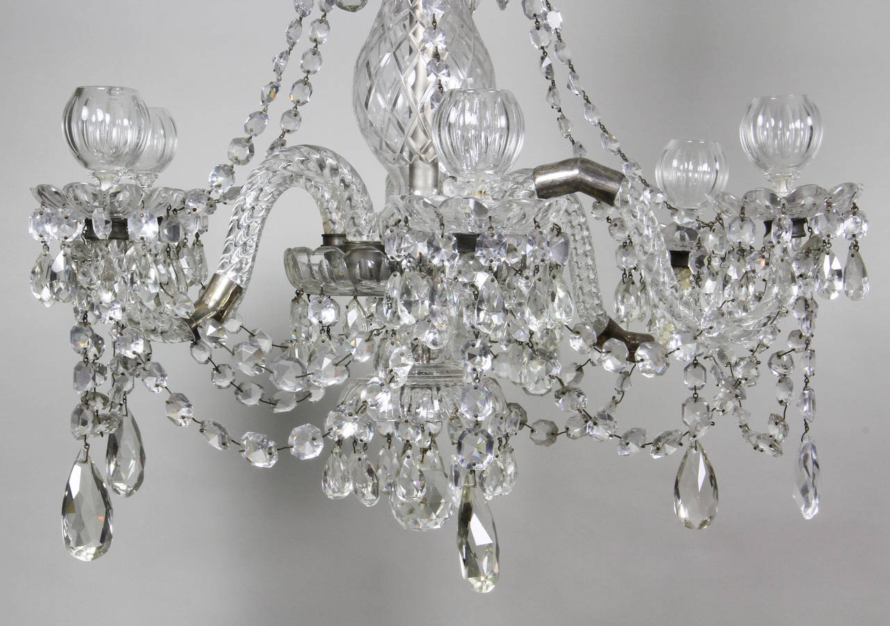 Pair of Anglo Irish Cut Glass Chandeliers 3