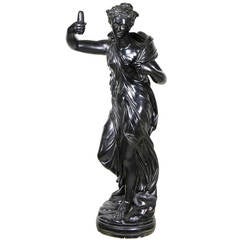 Regency Ebonized Plaster Figure of a Classical Maiden 9