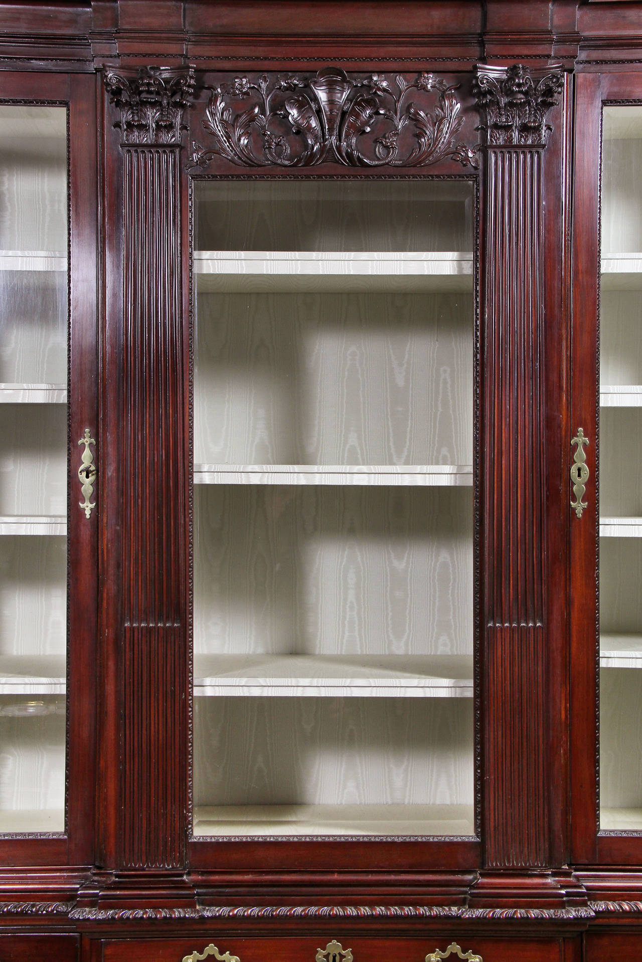 19th Century George III Mahogany Secretaire Bookcase