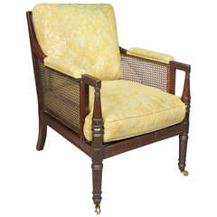 Regency Mahogany And Caned Tub Chair