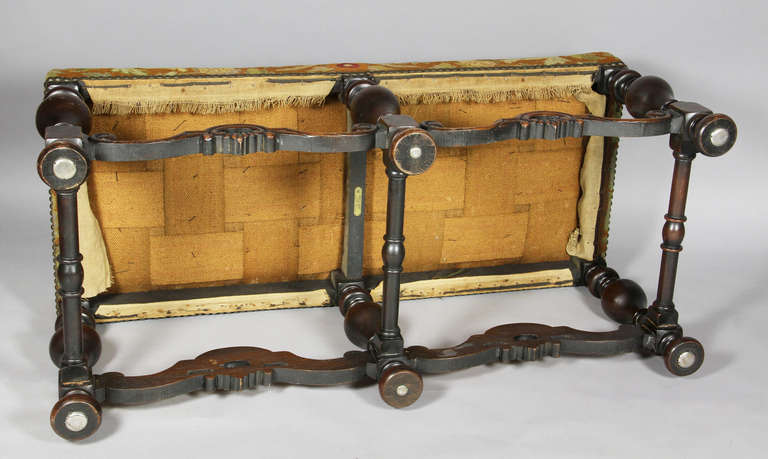 William And Mary Style Walnut Bench By George Hunt , Pasadena 3